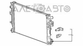 Radiatorul de răcire a apei pentru Chevrolet Malibu 16-18 1.5T cu răcire pentru cutia de viteze.