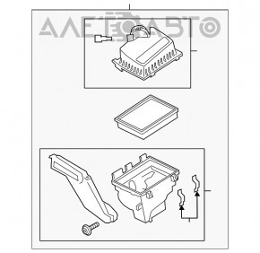 Воздуховод на фильтр Ford Edge 15-18 2.0T без корпуса новый неоригинал