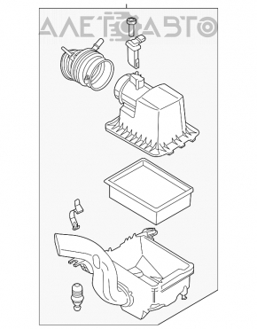 Corpul filtrului de aer Ford Escape MK3 13-16, pentru motorul 2.5, nou, original OEM.