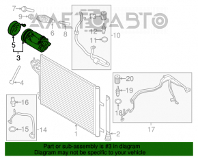 Компрессор кондиционера Ford Escape MK3 13-16 2.5