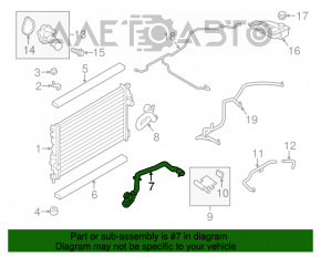 Furtunul de răcire inferior Ford Escape MK3 13-19 2.5 cu conexiune rapidă