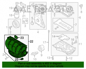 Colector de admisie Ford Ecosport 18-22 2.0 nou OEM original