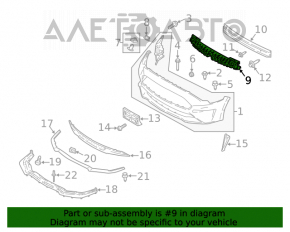 Absorbantul de bara fata Ford Mustang mk6 18- este nou, neoriginal