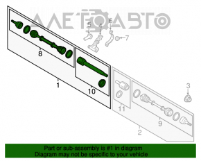 Ax cu roți față dreapta Ford Transit Connect MK2 13- 2.5