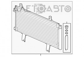 Radiatorul condensatorului de aer condiționat Honda Accord 18-22 1.5T nou OEM original cu lovituri.