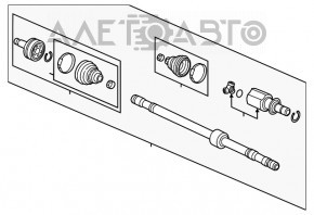 Привод полуось передняя правая Honda Civic X FC 16-21 1.5T