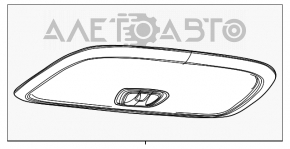 Plafonul de iluminare frontal pentru Jeep Compass 17- fără panoramic, gri, zgârieturi.