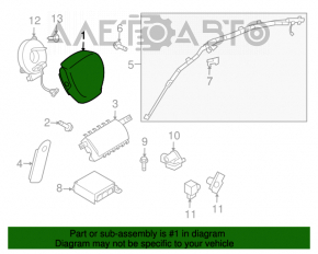 Airbagul de siguranță în volanul șoferului pentru Mazda6 09-13