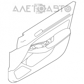 Обшивка двери карточка передняя правая Nissan Altima 19- черн тряпка