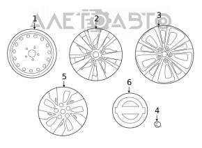 Capac roată R16 Nissan Altima 19-