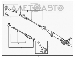 Рейка рулевая Nissan Murano z52 15- порван пыльник