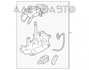 Schimbătorul de viteză al cutiei de viteze Nissan Versa 12-19 SUA CVT variator.