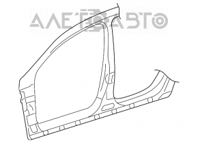 Bara caroserie centrală dreapta VW CC 08-17 a fost tăiată.