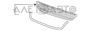 Grila inferioară a barei de protecție față VW Jetta 11-14 SUA mat nou original OEM