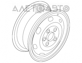 Roata de 17 inch pentru VW Passat B8 16-19 USA SE cu o janta puternic curbata.