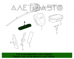 Airbag-ul genunchiului pentru pasagerul din dreapta al Chevrolet Malibu 13-15, cartușul pirotehnic ruginit