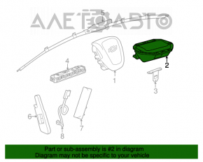 Airbagul pasagerului din bordul Chevrolet Malibu 13-15