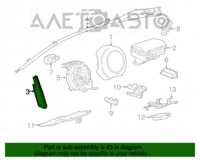 Perna de siguranță airbag pentru scaunul din față stânga Chevrolet Malibu 13-15