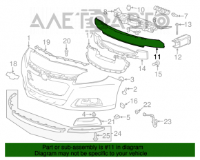 Усилитель переднего бампера Chevrolet Malibu 13-15