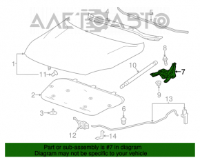 Capota stângă a Chevrolet Malibu 13-15.