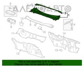 Grila stergatoarelor din plastic pentru Chevrolet Malibu 13-15