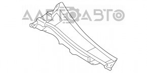 Grila stergatoarelor din plastic dreapta Infiniti G25 G35 G37 4d 06-14 cu o fisura la prindere.