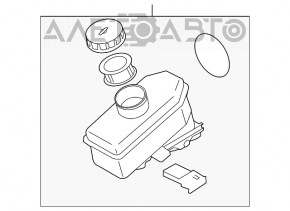 Cilindrul principal de frână cu rezervor Infiniti G35 G37 4d 06-14 2wd