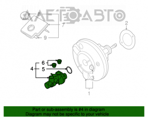 Cilindrul principal de frână cu rezervor pentru lichidul de frână Mini Cooper Clubman R55 07-14