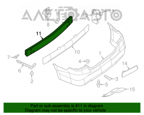 Amplificatorul pentru bara spate Nissan Sentra 13-19