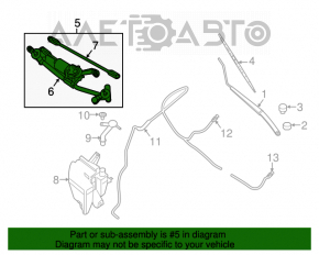 Trapezul de curățare a parbrizului cu motor pentru Nissan Sentra 13-19