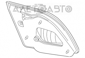 Lampa interioară pentru capacul portbagajului dreapta Nissan Sentra 16-19 restilizat, pentru polizare.