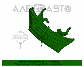 Grila radiatorului cu emblema Nissan Sentra 13-15 pre-restilizare