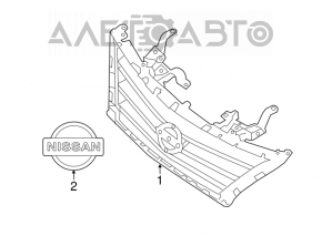 Grila radiatorului cu emblema Nissan Sentra 13-15 pre-restilizare