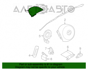 Airbag-ul de pasager cu capac în bord pentru Nissan Versa 12-19 SUA.