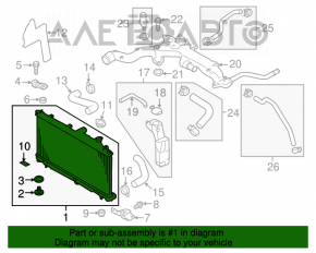 Radiator de răcire apă Subaru Forester 14-18 SJ 2.5