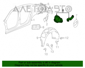 Корпус лючка бензобака Chevrolet Malibu 13-15