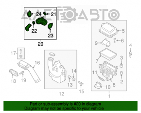 Conducta de aer pentru colectorul Hyundai Elantra AD 17-20 1.4 2.0