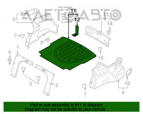 Capacul portbagajului Hyundai Elantra AD 17-20 negru