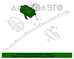 Airbagul pasagerului din bordul Hyundai Elantra AD 17-20