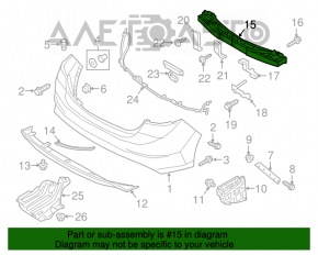 Amplificatorul de bara spate Hyundai Elantra AD 17-18, versiunea pentru piața americană