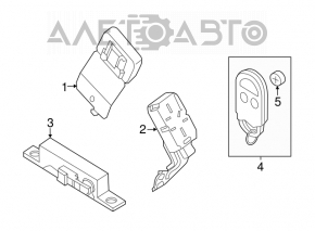 ANTENĂ ASAMBLARE-ÎNCĂPĂTOR INTELIGENT FĂRĂ CHEIE pentru Nissan Leaf 11-17