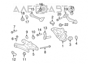 Maneta superioară din spate, dreapta, pentru BMW X5 X6 E70 E71 07-13, nou, neoriginal, JP GROUP.