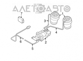 Пневмоподушка задняя правая BMW X5 X6 E70 E71 07-13