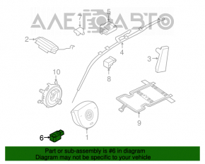 Senzor airbag frontal dreapta pentru BMW X5 X6 E70 E71 07-13