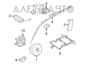 Senzor airbag frontal dreapta pentru BMW X5 X6 E70 E71 07-13