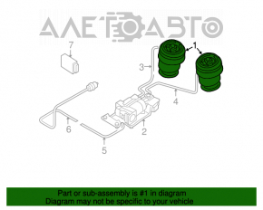 Пневмоподушка задняя правая BMW X5 X6 E70 E71 07-13