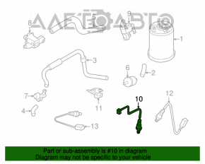 Sonda lambda pentru primul Nissan Versa 12-19 SUA 1.6