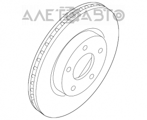 Placă de frână față dreapta Nissan Altima 19- 295/26mm ruginită.