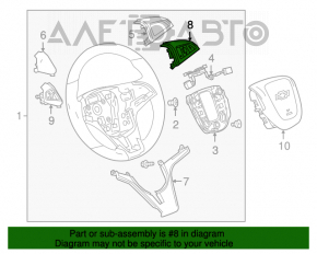 Butonul de control de pe volanul drept al Chevrolet Cruze 11-15