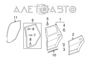 Garnitura de etanșare a cadrului ușii din spate dreapta pentru Acura MDX 07-13